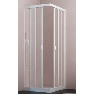 Forte Vela Eck-Duschkabine mit Schiebetür 75 x 75 cm weiß
