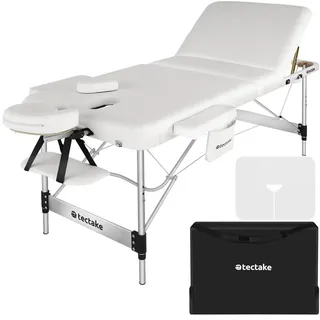 tectake Massageliege 3 Zonen Ko Tao, 212 x 108 x 90 cm, weiß , Weiß , Metall , 108x90x212 cm , Freizeit & Co, Wellness & Gesundheit, Gesundheit