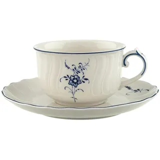 Villeroy & Boch Teetasse mit Untertasse 0,15 l Weiß/Blau
