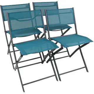 VCM Sumila Gartenstuhl 45 x 45 x 79 cm blau 4 St.