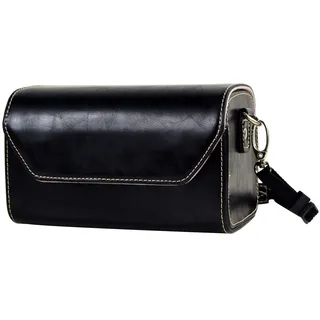 MUZIRI KINOKOO PU Leder Tasche für Fuji X100VI/X100V/Canon G5X G1X G1X2 G1X3/Pana. LX100 LX100M2 GF1 GF2 GF3/ Sony RX1 RX1R RX1R2/ Olympus Pen-F EP7 EPL1-EPL10 Kamera- mit Schultergurt - Schwarz
