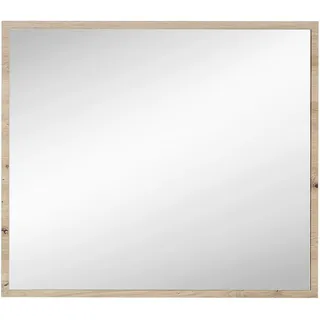 Voleo Wandspiegel , Eiche Artisan , Glas, Holzwerkstoff , rechteckig , 80x70x3 cm , waagrecht montierbar , Spiegel, Wandspiegel