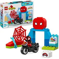 LEGO DUPLO Marvel Spins Motorrad-Abenteuer, Fantasy-Spielset zur TV-Serie Spidey und seine Super-Freunde, Lernspielzeug zum Bauen und Umbauen für Kleinkinder ab 2 Jahren 10424