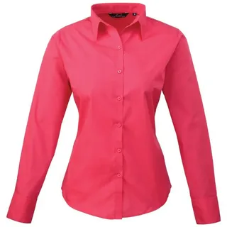 Premier Workwear Cotton Classics Popeline Bluse langarm 39.0300 Gr. XL hot pink