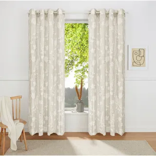 Gardine OTTO HOME "Linnah" Gr. 3, beige (sand), B:225cm H:135cm, Polyester, Polyester, recyceltes Polyester (rPET), Gardinen, Gardine, halbtransparent, strukturiert, Wohnzimmer, Schlafzimmer, Esszimmer