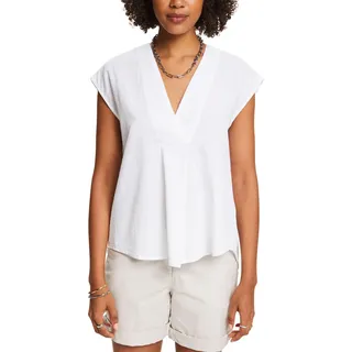 ESPRIT Damen 034ee1f339 Bluse, 100/White, Small