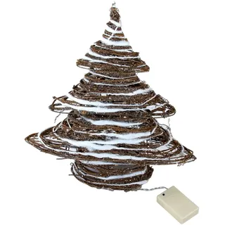 LED Deko Weihnachtsbaum Rattan 40cm Tannenbaum Dekobaum Weihnachten Fensterdeko