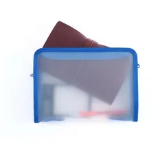 Bild Reißverschlussbeutel transparent/blau 0,5 mm, 1 St.