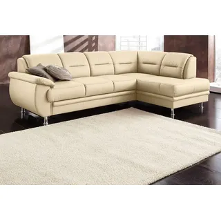 sit&more Ecksofa »Mailand L-Form, B: 250 cm« optional Bettfunktion, weiß