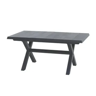 Siena Garden Sincro Ausziehtisch 160(200)x90x77 cm Anthrazit/Grau