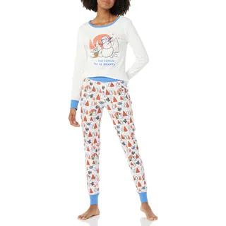 Amazon Essentials Disney | Marvel | Star Wars Damen Eng anliegende Baumwoll-Schlafanzüge, Star Wars Mando Winter - Womens Snug-fit, XL