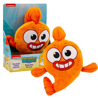 Giochi Preziosi Baby Shark Big Show - Plüschtier in Form von Fisch, Orange, zum Umarmen von 30 cm, für Kinder bis 3 Jahre alt, BAH17200, William