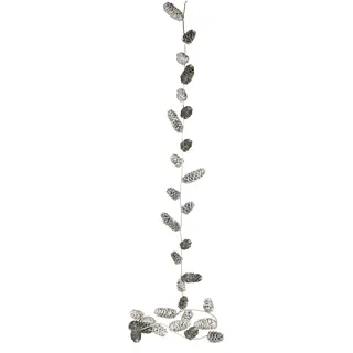 Flair Flower Künstliche Weihnachtsgirlande mit Zapfen 180cm Weihnachtsdeko Girlande Ranke Kette Weihnachtsdekoration Deko für Weihnachten Künstliche Ranke Zapfengirlande Hänger Adventsdeko Adventskranz Zubehör