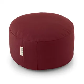 basaho WHEEL Zafu Meditationskissen Yogakissen | Bio-Baumwolle | Buchweizenschalen | Abnehmbarer und waschbarer Bezug (Tibetisches Bordeaux)
