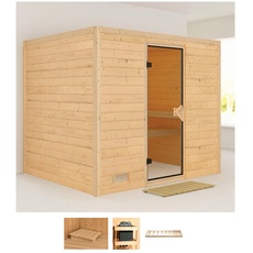 Bild Sauna »Soraja«, (Set), ohne Ofen, beige