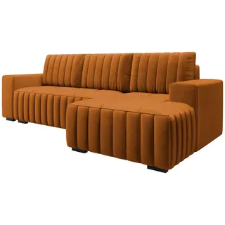 Mirjan24 Eckcouch 5-Sitzer Gelb/Orange