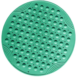 VSUSN Duschmatte rutschfest, 55 cm Runde Antirutschmatte Dusche mit SaugnäPfen Maschinenwaschbar Duscheinlage rutschfest,MARRS-grün