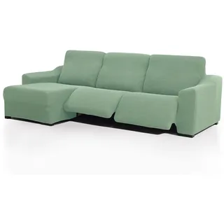 FAVERTI® Super elastischer Bezug für Chaiselongue, kurzes Eckteil Links (Vorderseite), Modell Nove, Türkis, hochwertiger Schutz aus Jacquard-Stoff, Baumwollgefühl