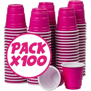 Packung mit 100 Original Roses Mehrweg | Amerikanische Shots 4cl Beer Pong | Shooters Premium-Qualität | Mehrweg-Plastikbecher | Spülmaschinenfest | OriginalCup®.