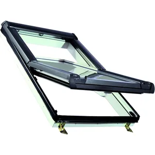 Roro Dachfenster KB3.1 VSG Kunststoff 74 cm x 140 cm Weiß-Anthrazit