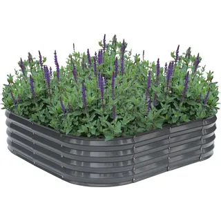 Kondela Metall Hochbeet Sadan Typ 7 - Anthrazit - Dunkelgrau