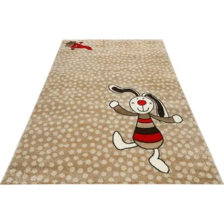 Kinderteppich SIGIKID "Rainbow Rabbit" Gr. 1, beige, B:80cm H:13mm L:150cm, Kunstfaser, Teppiche, Kinderteppich