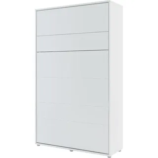 Mirjan24 Wandklappbett Bed-Concept BC-02 120x200 Vertical, Stilvoll Funktionsbett, Modernes Schrankbett (Farbe: Weiß Matt) - Weiß