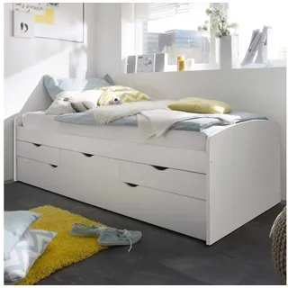 Betten-ABC Bubema Leno – Funktionsbett mit Schubladen und Bettkasten, 90x200 cm, weiß