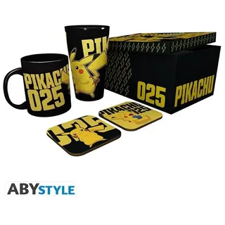 ABYstyle - POKEMON Gift Set Glass XXL+Mug+2 Coasters Glow in the dark - Geschenkset