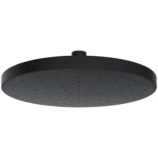 Wenko Regenduschkopf Automatic Cleaning, Anti-Kalk, runde Universal-Kopfbrause mit automatischem Reinigungssystem, belebende Regenwasserdusche, Brausekopf Ø 22,5 cm Schwarz