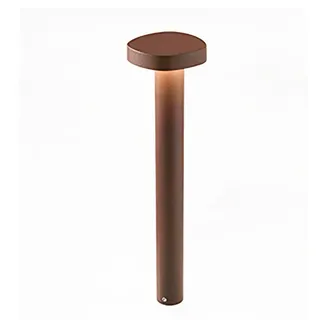 Zafferano Ciottolo - LED-Pollerleuchte für den Außenbereich IP54 7W 3000K modernes Design aus Aluminium für Gärten und Wege - 50 cm Corten - Dunkelgrau
