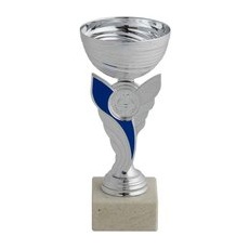 Pokal C130 19 cm Silber/blau
