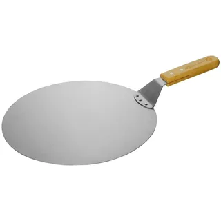 4big.fun Pizzaschaufel Ø 30,5 cm Edelstahl Silber/Weiß