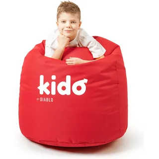 Kido By Diablo Kindersitzsack mit Füllung Sitzsack Gaming Sessel Beanbag Farbe: Rot - Rot
