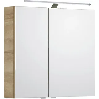 Pelipal Spiegelschrank , Eichefarben , Metall , 2 Fächer , 75x70.3x17 cm , Made in Germany , Typenauswahl, individuell planbar, Soft-Close-System , Badezimmer, Badmöbelsets & Badmöbelserien, Badmöbelserien