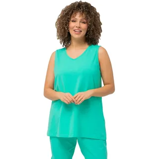 Ulla Popken, Damen, große Größen, Top, A-Linie, V-Ausschnitt, ärmellos