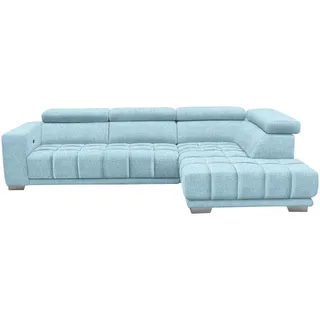 Xora Ecksofa , Blau , Textil , Uni , Ottomane rechts, L-Form , 301x207 cm , Typenauswahl, Fußauswahl, Stoffauswahl, seitenverkehrt erhältlich, Hocker erhältlich , Wohnzimmer, Sofas & Couches, Wohnlandschaften, Ecksofas