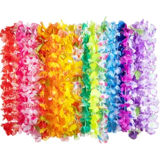 JOYIN 36 Stücke Hawaii Blumenketten Hawaiikette Halskette Tropischen Hawaiianischen Luau Blumen Lei für Kleid, Party Favors, Strand und Themenbezogenen Geburtstage(3 Dutzend)