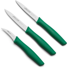 Arcos Serie Nova - Paring Messer Set - Klinge Nitrum Edelstahl - HandGriff Polypropylen Farbe Grün