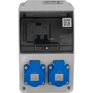 Doktorvolt Baustromverteiler Wandverteiler Stromverteiler XS-S/FI 2x230V Siemens Schutz Komplett