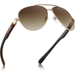 CARFIA Herren Polarisierte Pilotenbrille UV400 Sport Sonnenbrille