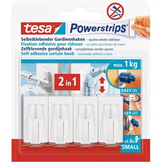 Tesa Powerstrips Gardinenhaken weiß