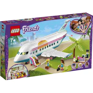 LEGO 41429 Friends Heartlake City Flugzeug Spielzeug ab 7 Jahren, Set mit 3 Mini Puppen und Zubehör - Silber