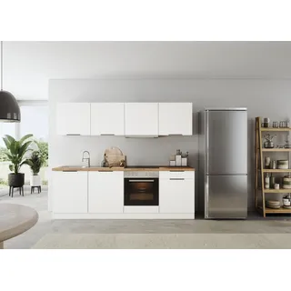 kochstation Küchenzeile KS-Lagos2 240 cm weiß