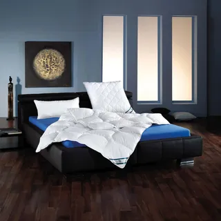 f.a.n. Kansas – Steppbett aus 100% Microfaser, kochfest und trocknergeeignet, auch für Allergiker - 200 x 200 cm/Vierjahreszeiten-Steppbett