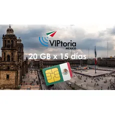 VIPtoria - Mexiko - SIM-Karte für Reisende - 20 GB x 15 Tage