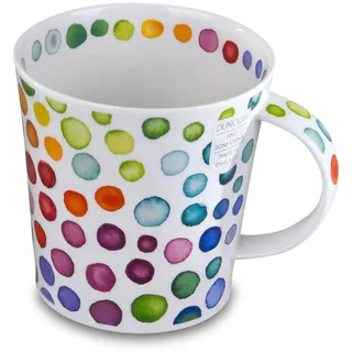 DUNOON Tasse Cairngorm Hot Spots Gepunktet 11 cm, Blau Grün Rot Orange Gelb Lila Pink