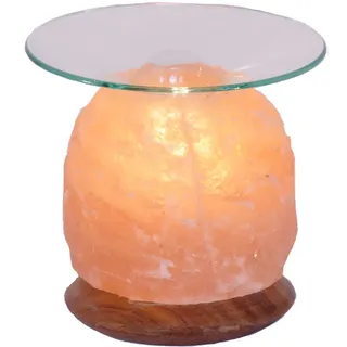 Wagner Life Design Salzkristall-Tischlampe "Natur" E14 1 Stk. Warmweiß Handgefertigt aus Salzkristall - jeder Stein ein Unikat, H: ca.13 cm, orange