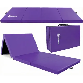 eyepower Gymnastikmatte zum Wenden - 180/60/5 cm Faltbare Turnmatte , Lila , Kunststoff , Rechteckig , 60x180 cm , Freizeit & Co, Sport & Fitness