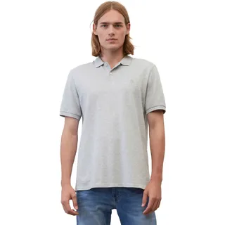 Poloshirt MARC O'POLO, Herren, Gr. 3XL, grau (iron grau melange), Piqué, Obermaterial: 100% Baumwolle, Shirts Poloshirt